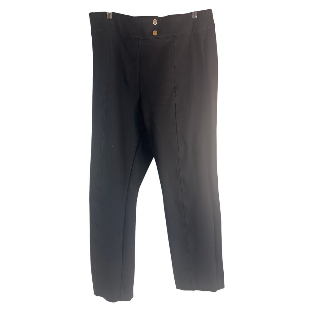 Spanx Dressy black dress pant with faux buttons 1X
